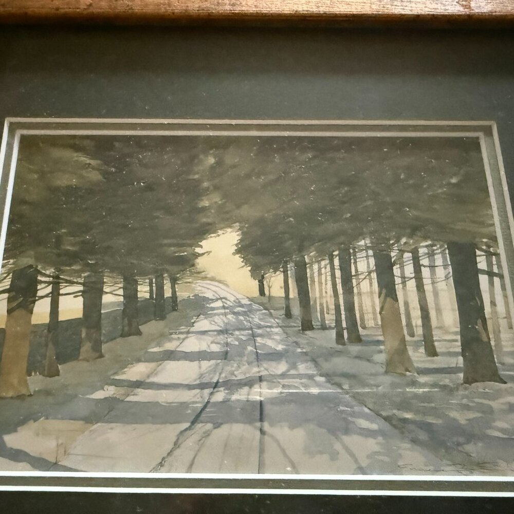 Eugene B. Smith Reproduced Watercolor - "Lebanon Cedars"